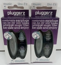 Lot of 2 Set's  Pluggerz Noise Reducing Earplugs each  With Case .........2G5