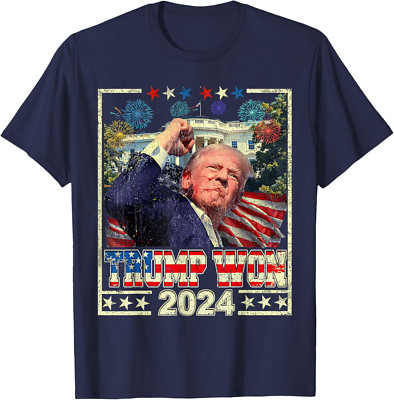 Trump Won Get Over It Patriotic Pro Trump Anti Kamala Funny Sweatshirt T-shirt