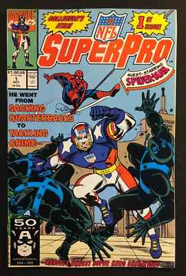 NFL SUPERPRO 1 KEY 1st app TIM PRESSMAN V 1 Spider-man app NYPD Football