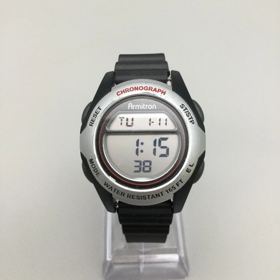 Reloj De Colección Armitron Todo Deportivo Unisex 34mm Digital Alarma Cronógrafo Batería Nueva Foto 2 de 4