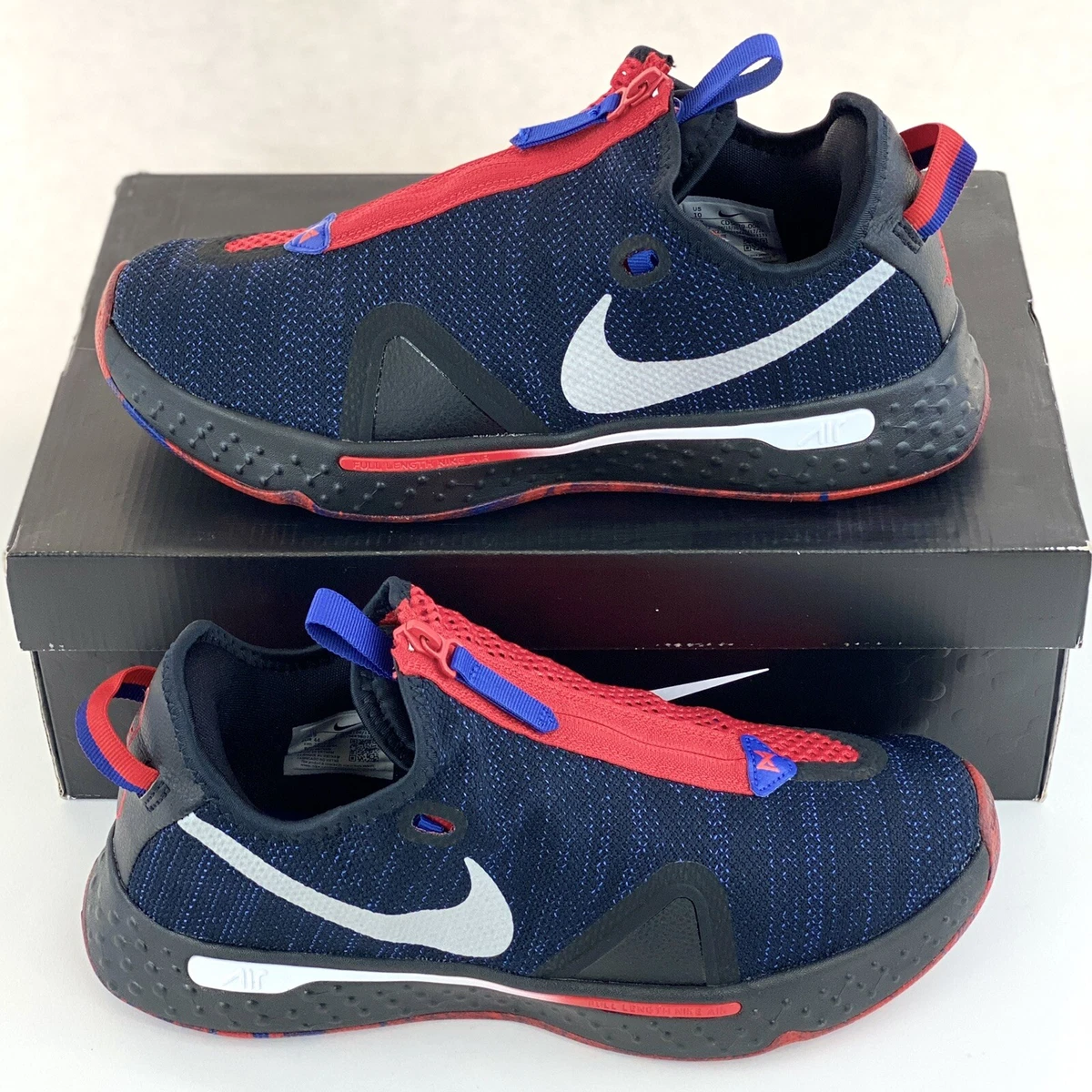 Nike PG 4 Clippers Blue Red Men s Size 10 Basketball Shoes Navy