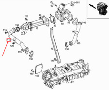 MERCEDES-BENZ GLC X253 Exhaust Gas Recirculation Line A2741411404