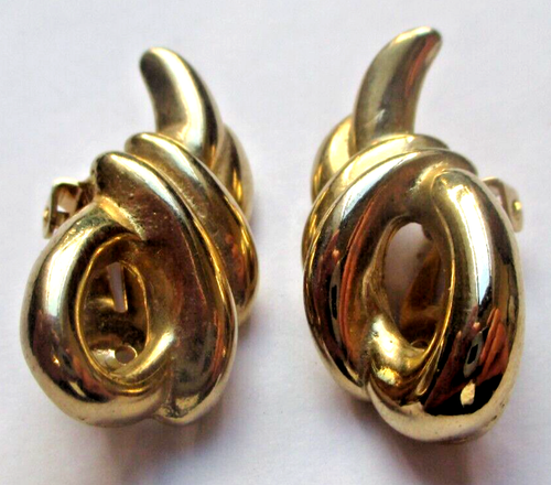 Paire De Boucles D'oreilles Anciennes Vintage - Verre Blanc - Fermoir Clips/pinces - Métal