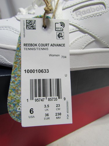 Zapatos informales clásicos Reebok Court Advance Lifestyle para mujer talla 6 100010633 - Imagen 3 de 7