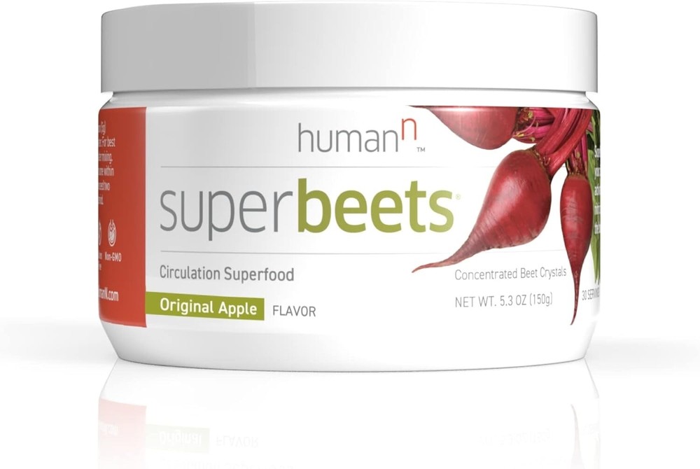 HumanN SuperBeets Powder Supplement Apple Flavor 5.3 Ounce