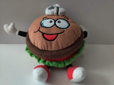 Steak N Shake Sizzle Hamburger Plush Doll Promotional Burger Stuffed Animal 