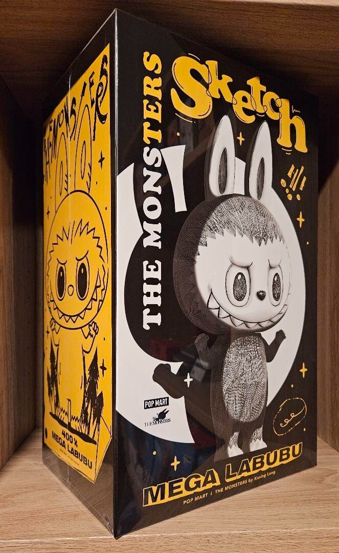 Pop mart The Monsters MEGA LABUBU 400% Sketch Authentic