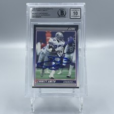 Emmitt Smith Signed Autographed 1990 Score #101T Card RC Beckett BAS 10 Auto