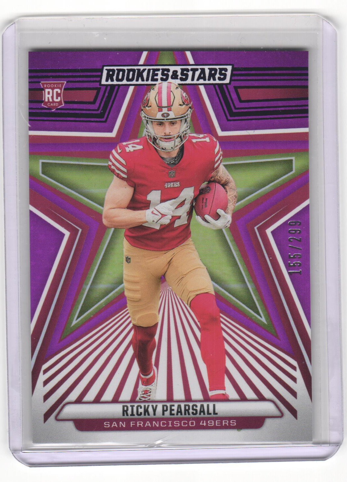 2024 Panini Football Rookies And Stars Ricky Pearsall Rookie Purple Foil /299