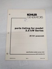 Kohler Generators Parts Listing For Model 3.5kW Series (K181 powered) TP-5125