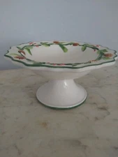 Vietri Italian made. Compote..candy dish. Raised design. Handmade