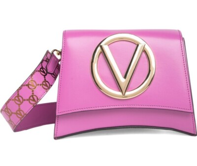 Valentino Mario Honey Forever Purple Leather Crossbody Bag