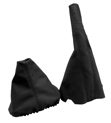 Fits 91-98 VW Jetta Golf MK3 Leather Manual & Brake Boot Cover Black 