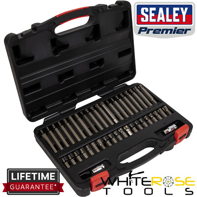 Sealey Spline Bit Set Trx-Star Sechskant 3/8'' und 1/2'' Vierkant 42tlg