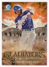 2024 Bowman Chrome Gladiators Orange Paulino Santana /25
