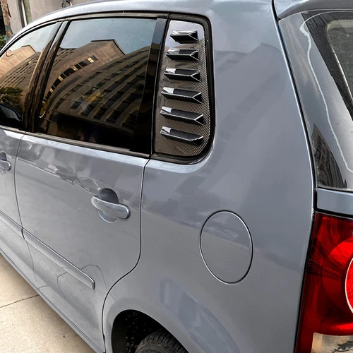 Carbon Fiber Rear Side Vent Window Louver Cover Trim For VW Polo 9N 2001-2009 - Bild 4 von 7