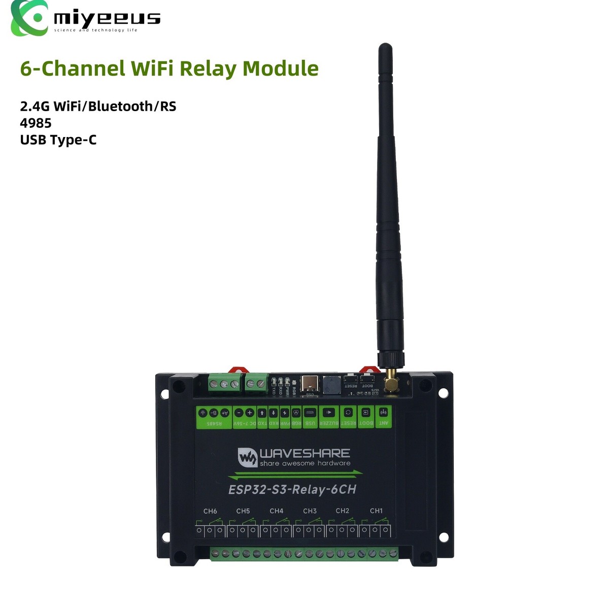 Industrial 8 Channel ESP32 S3 WiFi Relay Module, Onboard isolated RS485 interface, Built in Xtensa 32 bit LX7 Dual core Processor, With Multiple Isolation Protection Circuits | ESP32 S3 ETH 8DI 8RO Industrial 8 Channel ESP32 S3 WiFi Relay Module, Onboard isolated RS485 interface, Built in Xtensa 32 bit LX7 Dual core Processor, With Multiple Isolation Protection Circuits | ESP32 S3 ETH 8DI 8RO
