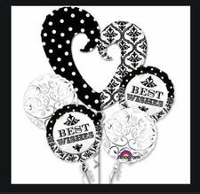 Anagram Best Wishes 5 Balloon Bouquet Kit Party Decoration