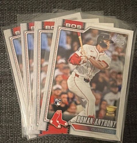 Topps 2026 Roman Anthony Boston Red Sox Rookie Card Lot of 4 Trading Cards