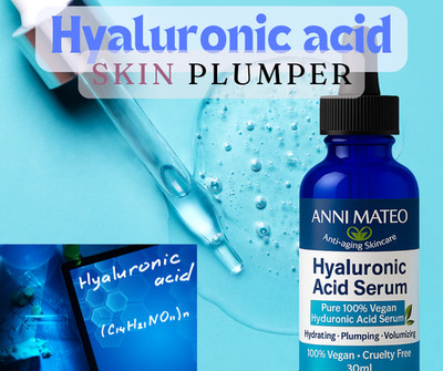 Pure 100% Vegan Hyaluronic Acid Serum - hydrating - plumping - volumizing 30ml