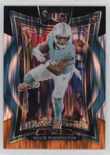 2024 Panini Select Concourse Black & Orange Shock Prizm Malik Washington 1k9t