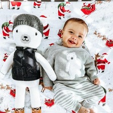 Pottery Barn Disney CRIB TODDLER bed SHEET holiday Winter gift Christmas Santa "