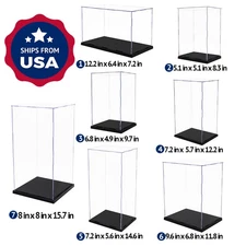 Acrylic Display Case Box 1/6 Scale Tall Dolls Figures Model Collectibles Trophy