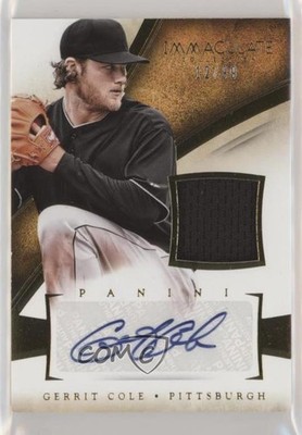 2014 Panini Immaculate Material 12/99 Gerrit Cole #34 Auto 1m8