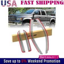 For 2003-2009 Dodge Ram 1500 2500 3500 Quad Cab Window Visors Vent Rain
