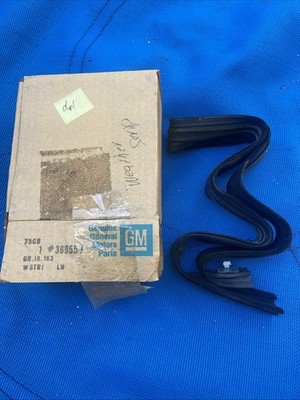 73-80 Chevrolet Pickup LH Front Door Window Glass Weatherstrip NOS GM 369557