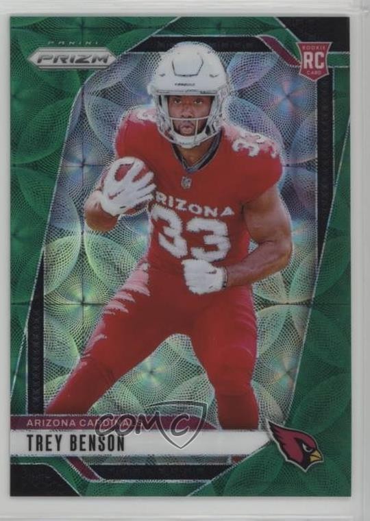 2024 Panini Prizm Rookies Green Scope Prizm 52/75 Trey Benson #392 04qn