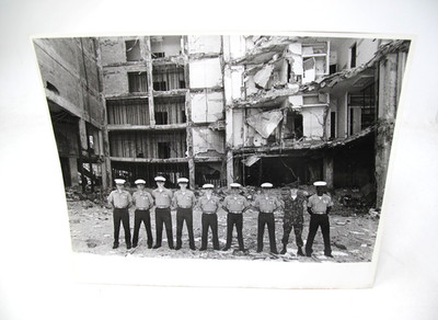 1983 Beirut Lebanon U.S. Embassy MARINES Security Guards Bomb Destruction Photo
