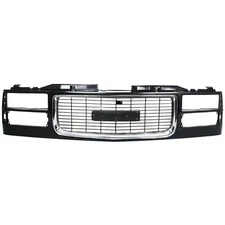 Grille Assy Black with Chrome Center For 94-98 GMC C1500 94-00 K1500 K2500 Yukon