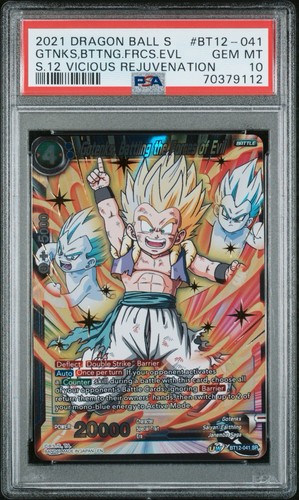 PSA 10 DRAGON BALL SUPER #BT12-041 GAME SERIES 12 VICIOUS REJUVENATION 2021