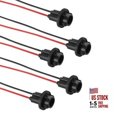 5PCS 194 Bulb Socket with Wire Pigtail, T10 Pigtail Harness Connector for 158