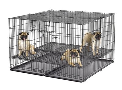 MidWest Homes for Pets Puppy Playpen Crate - 248-10 Grid  Pan Included