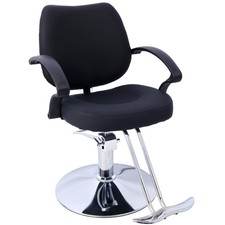 Heavy Duty Hydraulic Salon Chair with Barber Cape Black