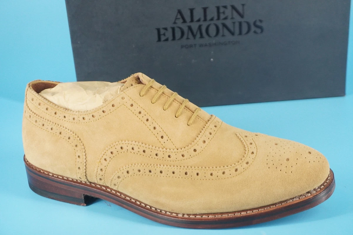 Allen Edmonds Hendrix Wingtop Oxford Suede Lace Up Dress Shoes SZ 9.5 New $495 Allen Edmonds Wingtip Suede Men main image 3
