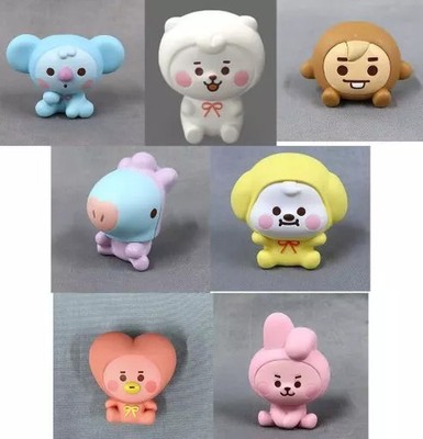 BT21 Mini Figuren Set alle 7 Typen Baby Schlafzeit Sammlerstück
