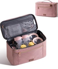 Breast Pump Storage Bag for Pumps and Extra Parts, Large Capacity Portable Pu...