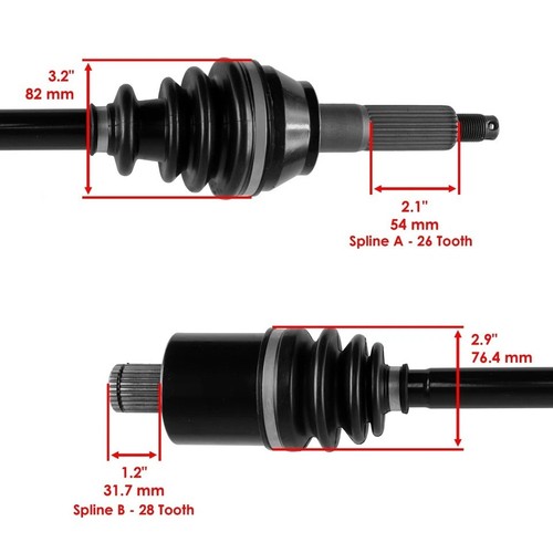 Rear Left Or Right CV Joint Axle For Polaris Sportsman 570 2015-2024 - Picture 2 of 4