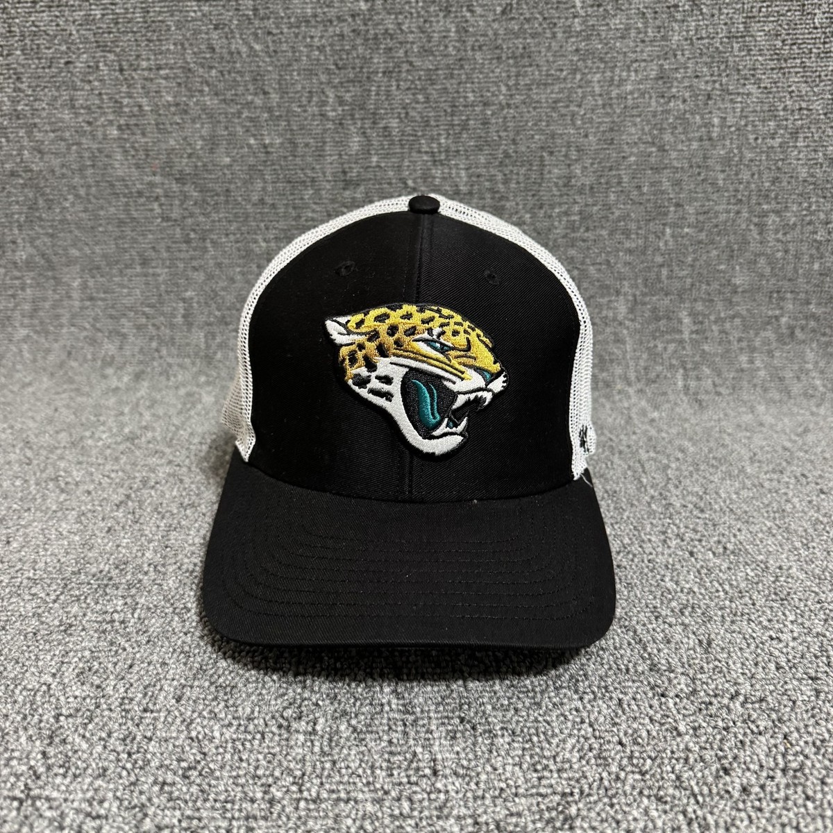 '47 Brand Jacksonville Jaguars Trucker Snapback Black White OSFM NFL Hat