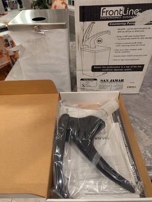 San Jamar Condiment Dispensing System P4800BK- Stainless Steel w/ Black Pump