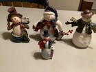 Lot Of 4 Snowmen Figurines Resin and Ceramic — photo 1