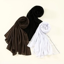 Long Headscarf Shawl Wrap Scarves Muslim Women Hijab Turban Stoles Scarf Islamic