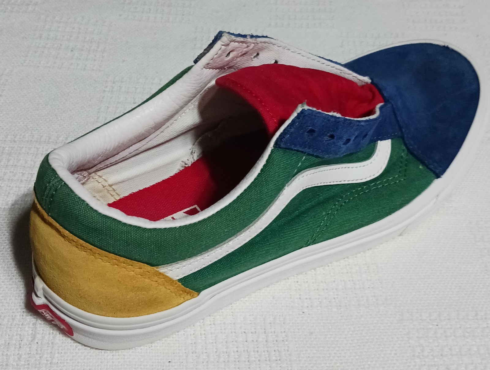 VANS Old Skool "Yacht Club" Sneakers In  Blue, Green, Yellow And Red. Size 9.5 thumbnail 7