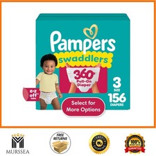 Pampers Swaddlers 360 Baby Diapers Size 3, 156 Count