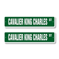 CAVALIER KING CHARLES Street Sign 2 Pack dog purebred pet lover animal