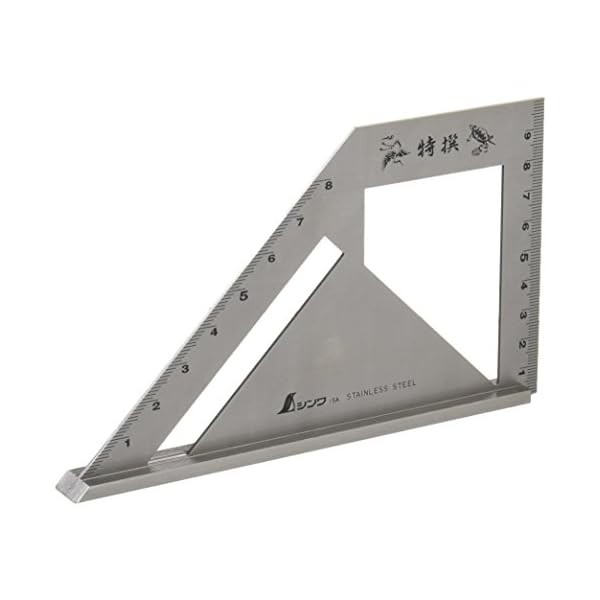 SHINWA Miter Square Metric Stainless Steel Standard Model 62081 from Jap