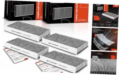 4-PC Cabin Air Filter w/Activated Carbon Compatible with Honda & Acura Model